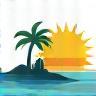 Icon representing a beach resort