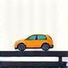 Icon representing a private car journey